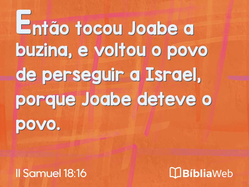 II Samuel 18:16 em imagem para compartilhar