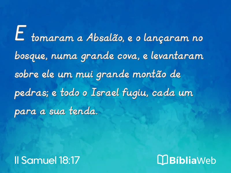 II Samuel 18:17 em imagem para compartilhar