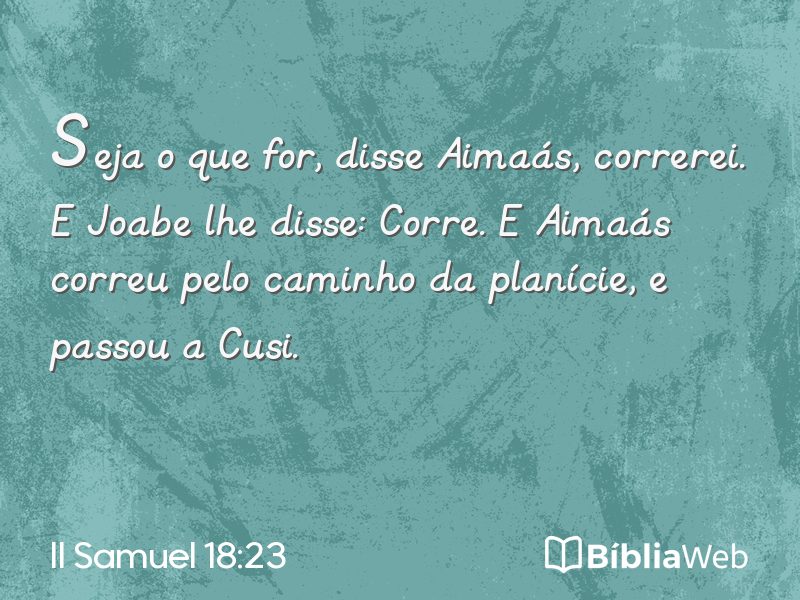 II Samuel 18:23 em imagem para compartilhar