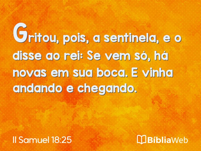 II Samuel 18:25 em imagem para compartilhar