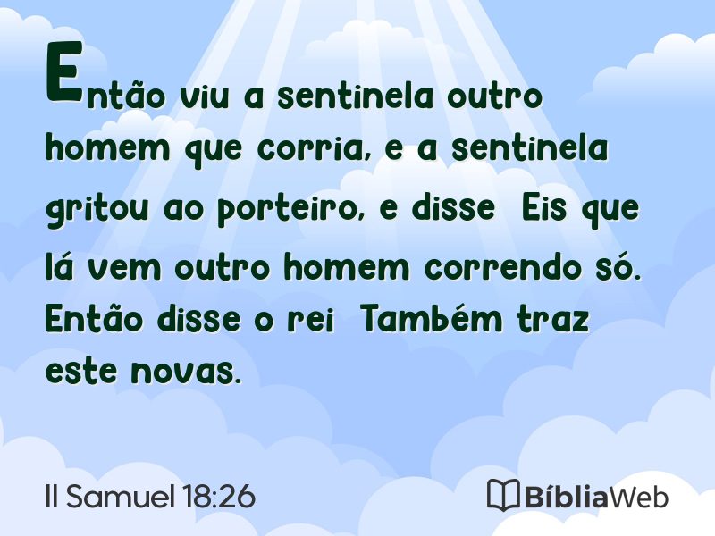 II Samuel 18:26 em imagem para compartilhar