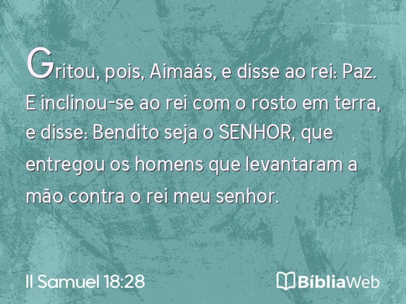 II Samuel 18:28 em imagem para compartilhar