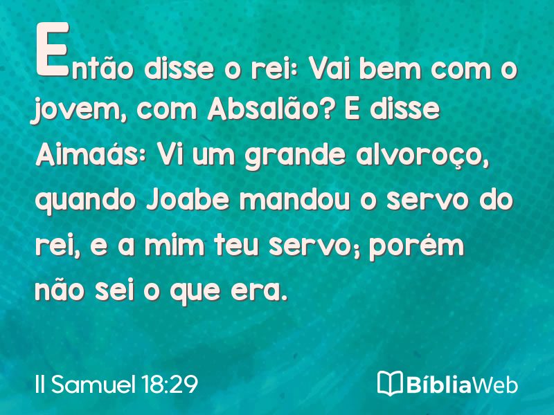II Samuel 18:29 em imagem para compartilhar