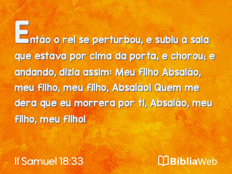 II Samuel 18:33 em imagem para compartilhar