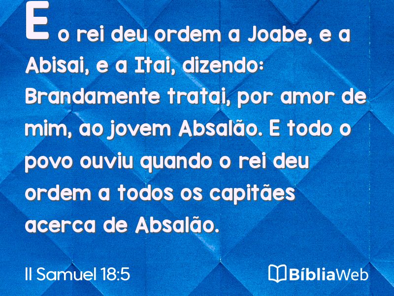 II Samuel 18:5 em imagem para compartilhar