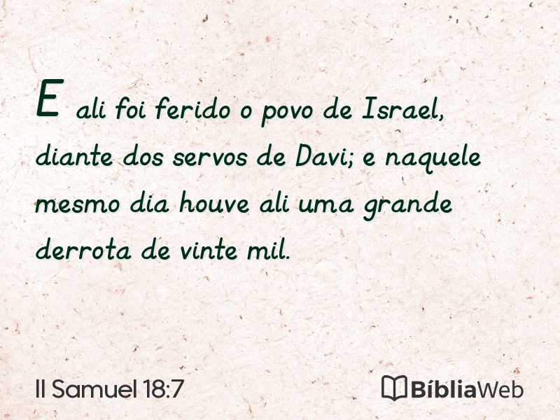 II Samuel 18:7 em imagem para compartilhar