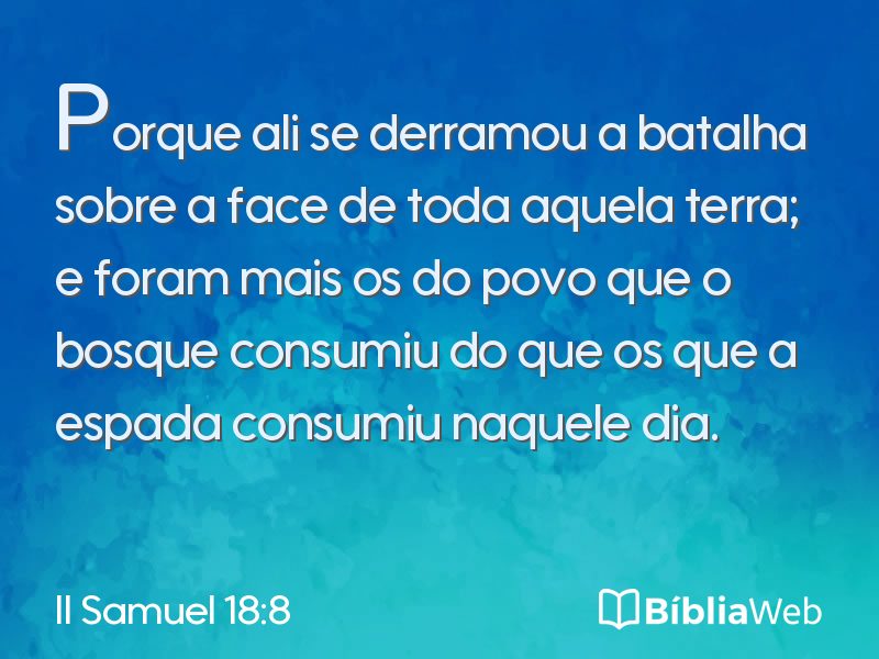 II Samuel 18:8 em imagem para compartilhar