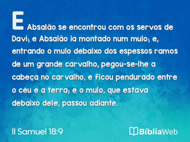 II Samuel 18:9 em imagem para compartilhar
