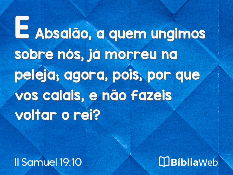 II Samuel 19:10 em imagem para compartilhar