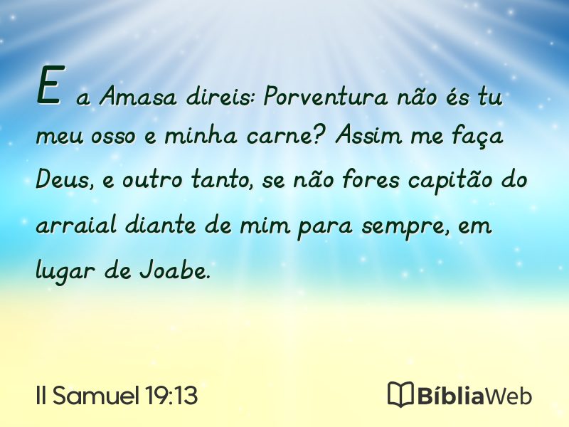 II Samuel 19:13 em imagem para compartilhar