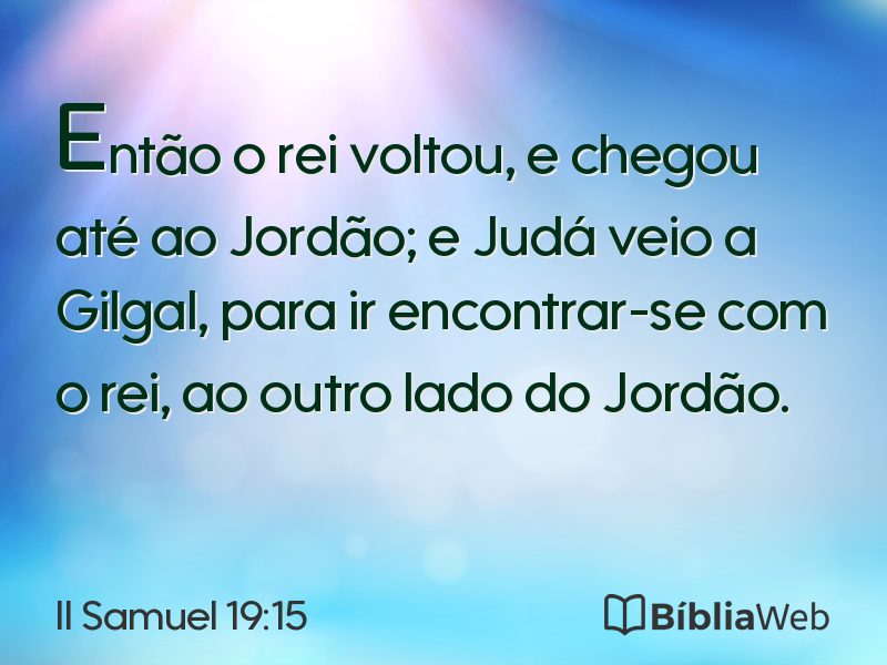 II Samuel 19:15 em imagem para compartilhar