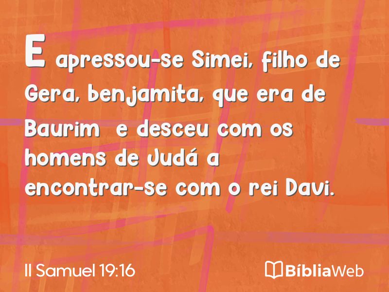 II Samuel 19:16 em imagem para compartilhar