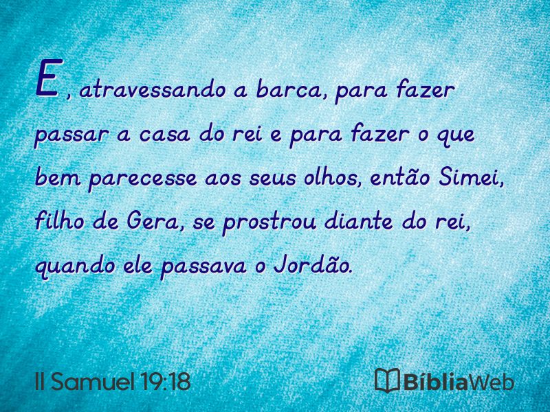 II Samuel 19:18 em imagem para compartilhar