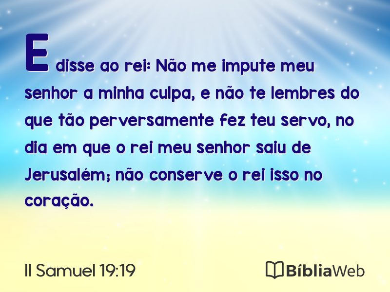 II Samuel 19:19 em imagem para compartilhar