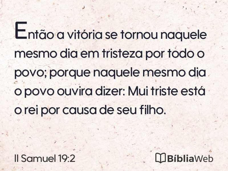 II Samuel 19:2 em imagem para compartilhar