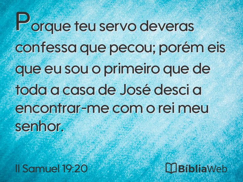 II Samuel 19:20 em imagem para compartilhar
