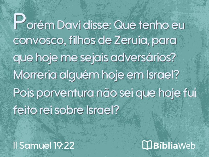 II Samuel 19:22 em imagem para compartilhar
