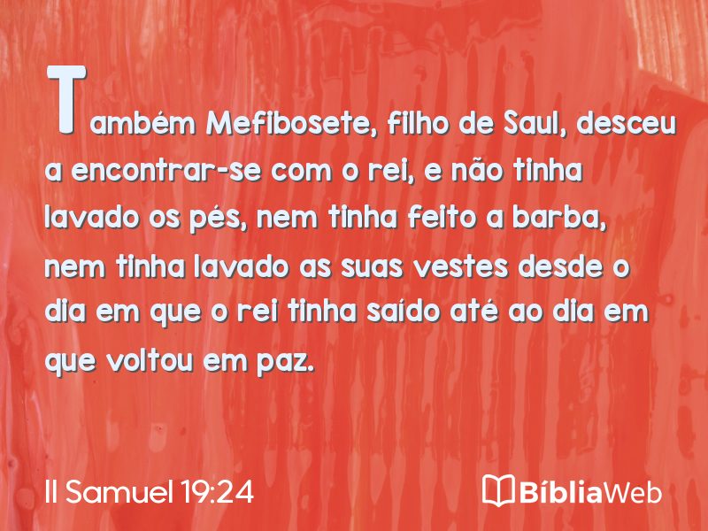 II Samuel 19:24 em imagem para compartilhar