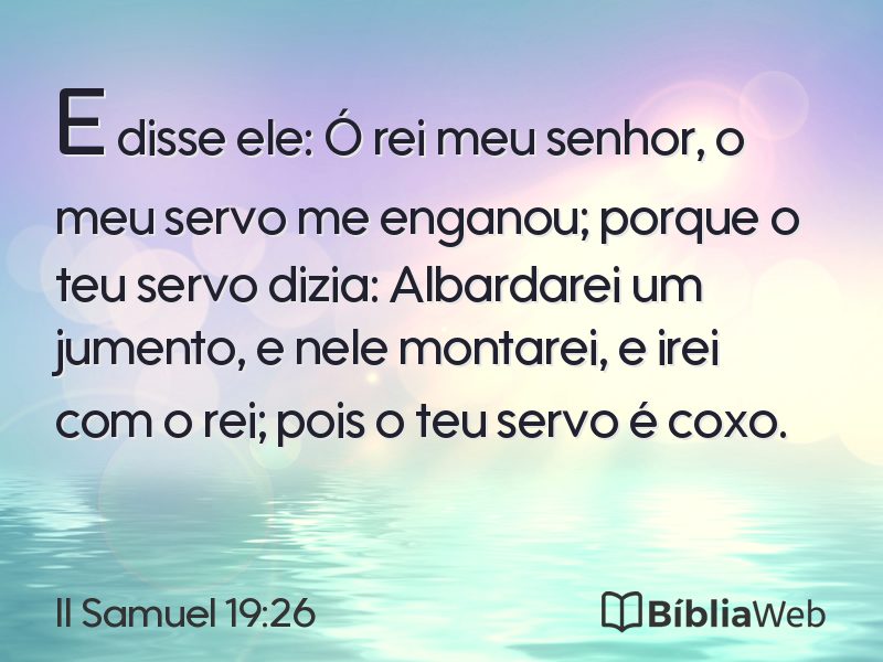 II Samuel 19:26 em imagem para compartilhar