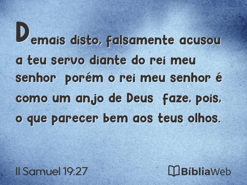 II Samuel 19:27 em imagem para compartilhar
