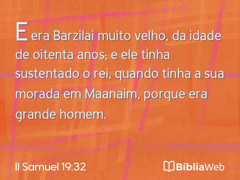 II Samuel 19:32 em imagem para compartilhar