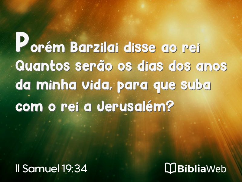II Samuel 19:34 em imagem para compartilhar