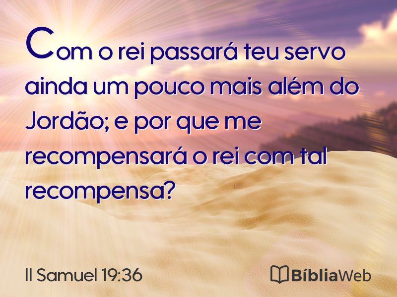 II Samuel 19:36 em imagem para compartilhar
