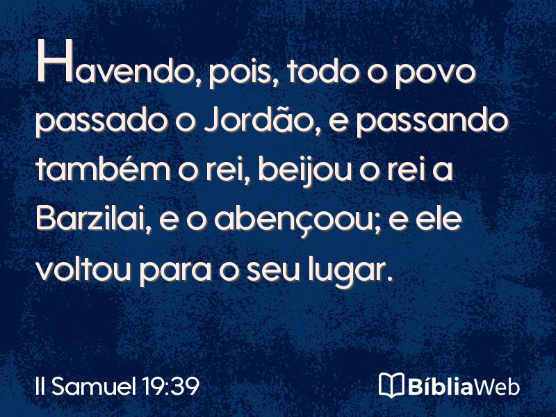 II Samuel 19:39 em imagem para compartilhar