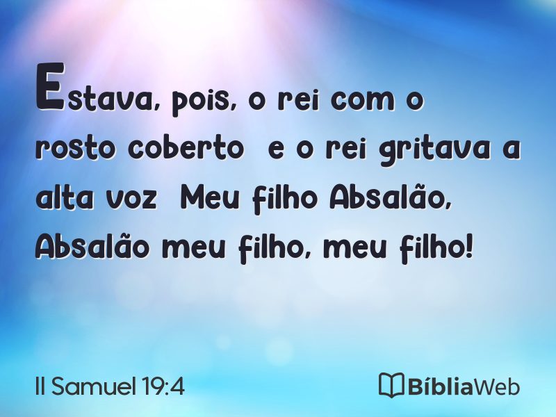 II Samuel 19:4 em imagem para compartilhar