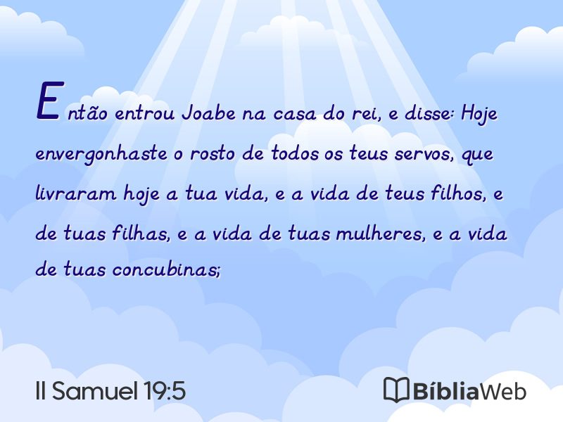 II Samuel 19:5 em imagem para compartilhar
