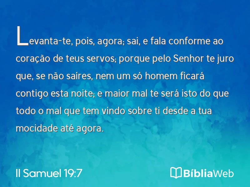 II Samuel 19:7 em imagem para compartilhar