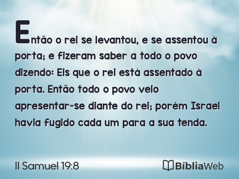 II Samuel 19:8 em imagem para compartilhar