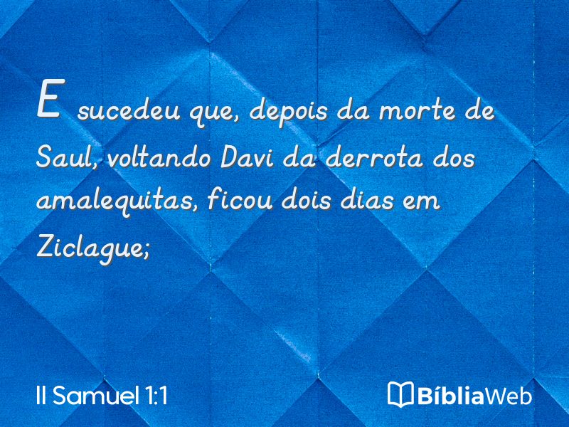 II Samuel 1:1 em imagem para compartilhar