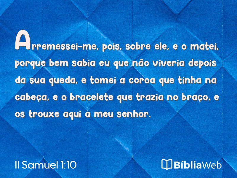 II Samuel 1:10 em imagem para compartilhar