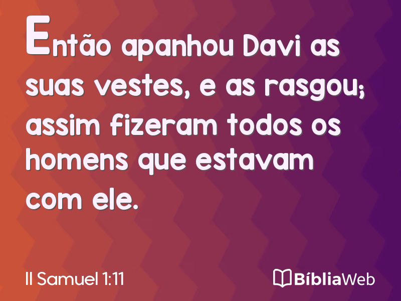 II Samuel 1:11 em imagem para compartilhar