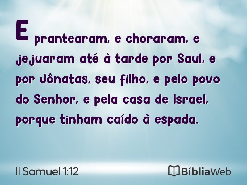 II Samuel 1:12 em imagem para compartilhar