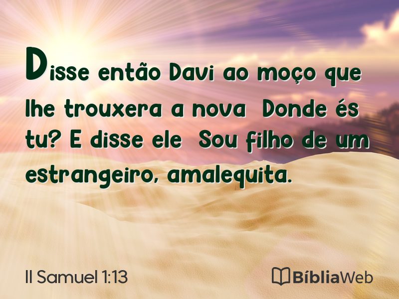 II Samuel 1:13 em imagem para compartilhar