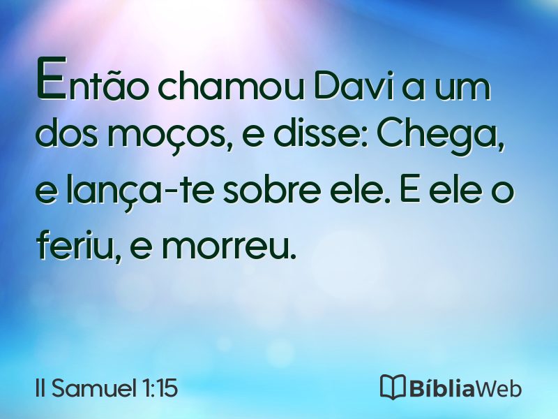 II Samuel 1:15 em imagem para compartilhar
