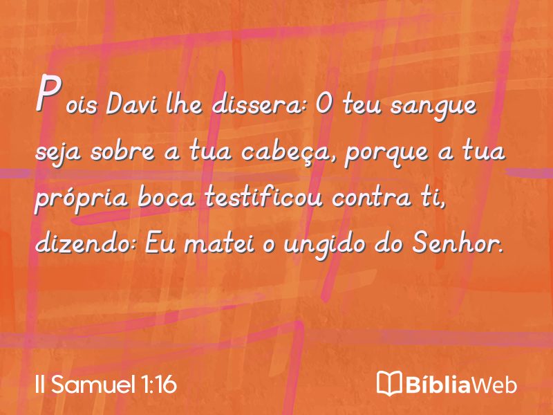 II Samuel 1:16 em imagem para compartilhar