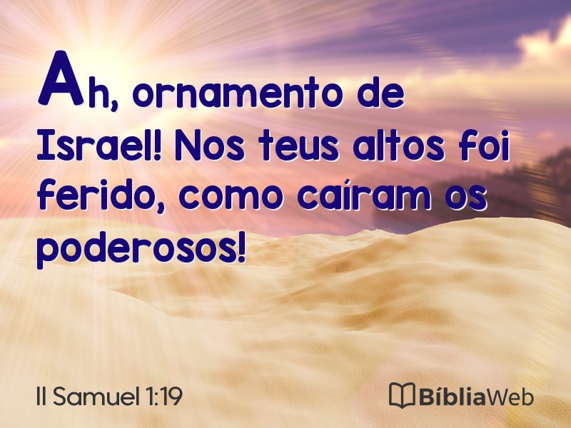 II Samuel 1:19 em imagem para compartilhar