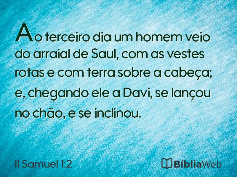 II Samuel 1:2 em imagem para compartilhar