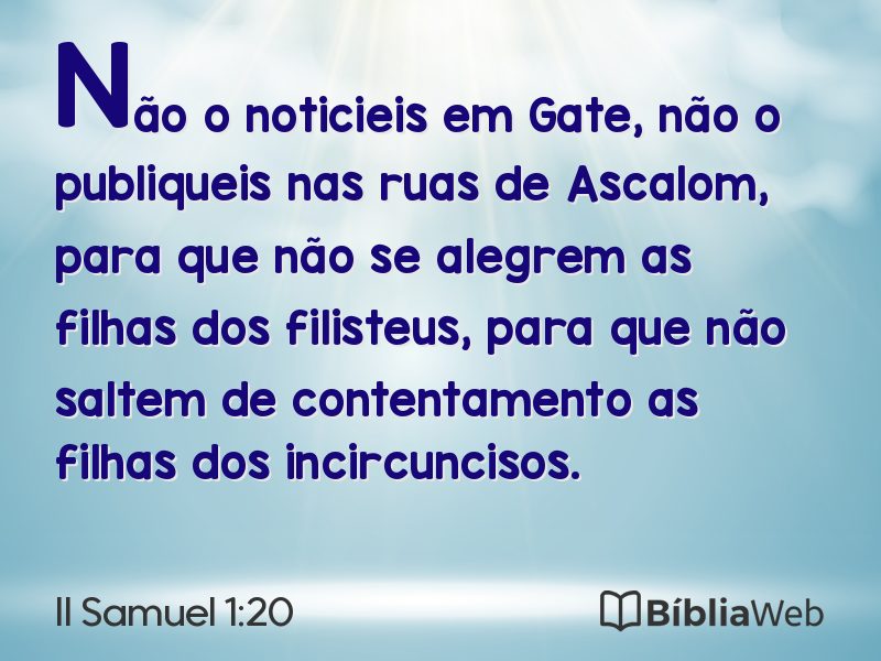 II Samuel 1:20 em imagem para compartilhar