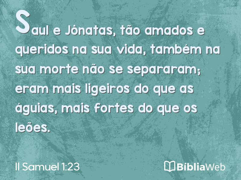 II Samuel 1:23 em imagem para compartilhar