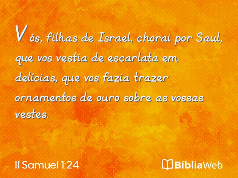 II Samuel 1:24 em imagem para compartilhar
