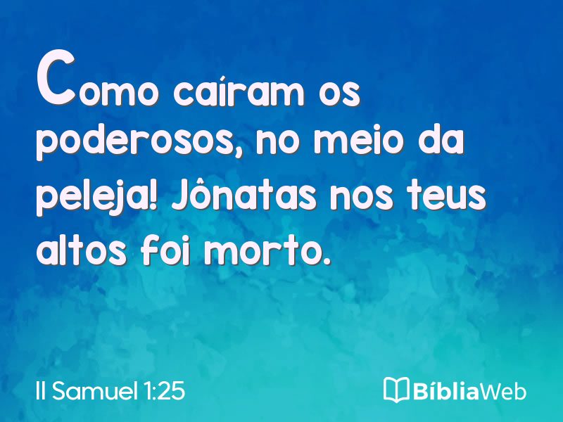 II Samuel 1:25 em imagem para compartilhar