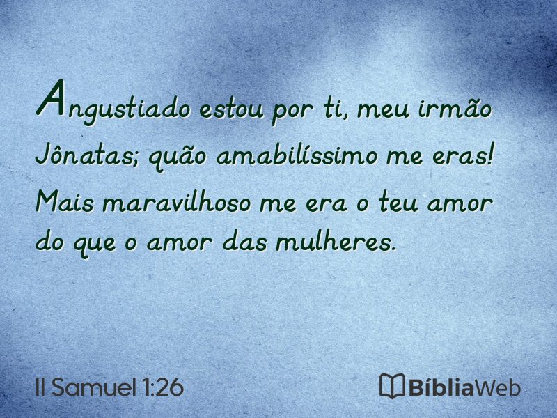 II Samuel 1:26 em imagem para compartilhar