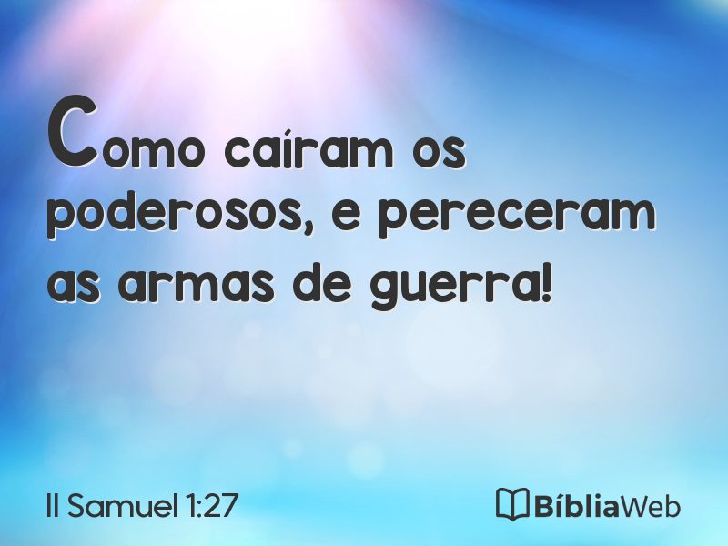 II Samuel 1:27 em imagem para compartilhar
