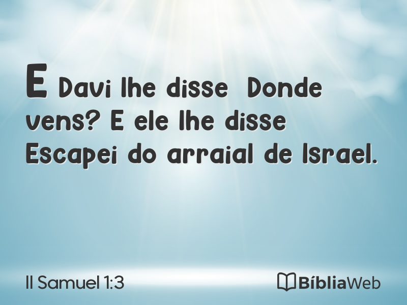 II Samuel 1:3 em imagem para compartilhar