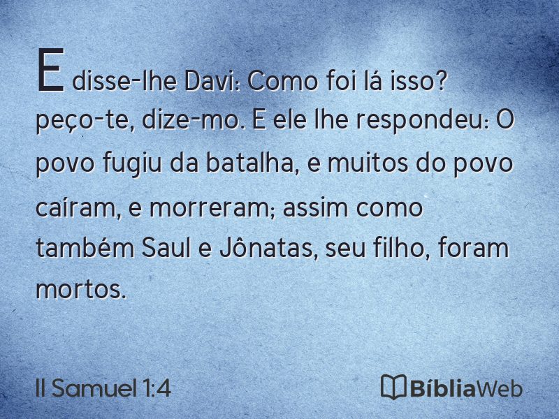 II Samuel 1:4 em imagem para compartilhar