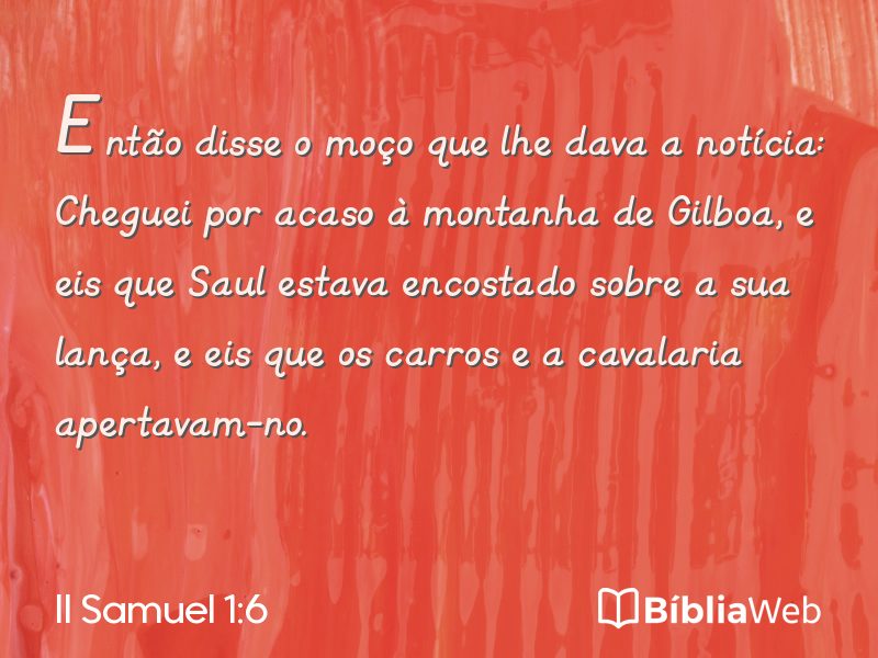 II Samuel 1:6 em imagem para compartilhar